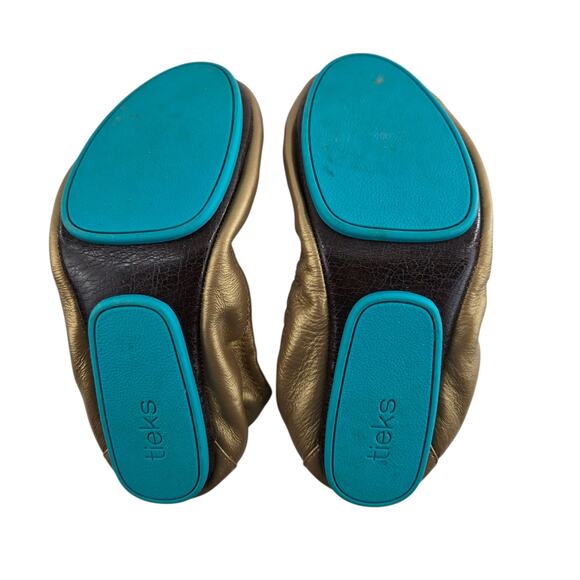 Tieks Ballet Flats Womens 6 Metallic Gold Bronze Leather Balletcore Travel - Picture 8 of 10